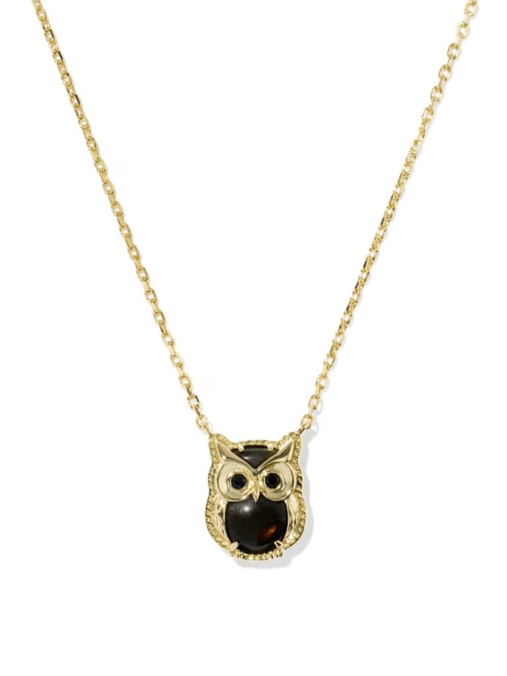 Owl Gold Short Pendant Necklace